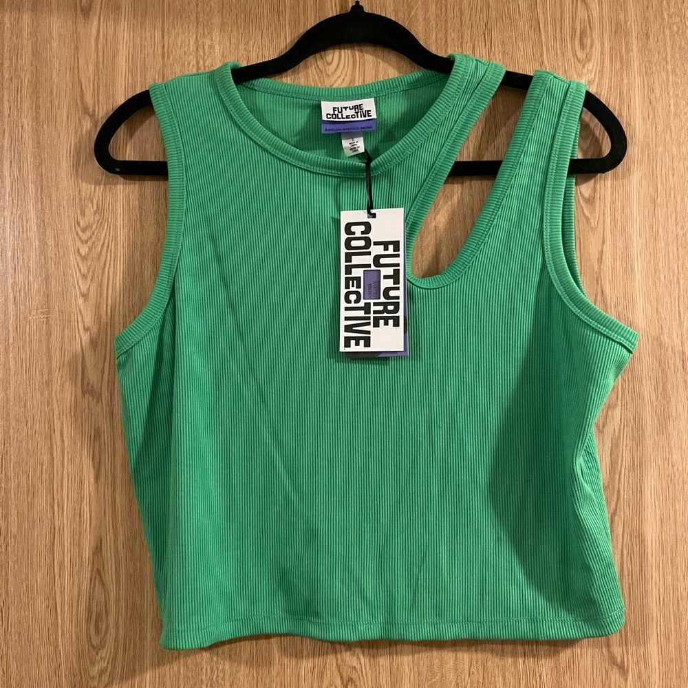 Future Collective by Kahlana Barfield Brown Crop Top